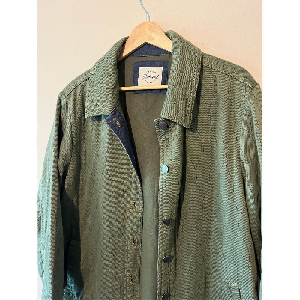 Jachs Girlfriend Green Quilted Barn Jacket Womens Medium - Picture 3 of 9